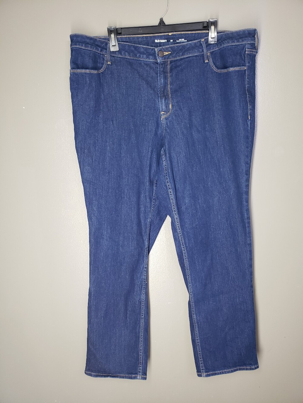 Old Navy Womens High Rise Wow Straight Jeans Size 20 Dark Wash Stretch